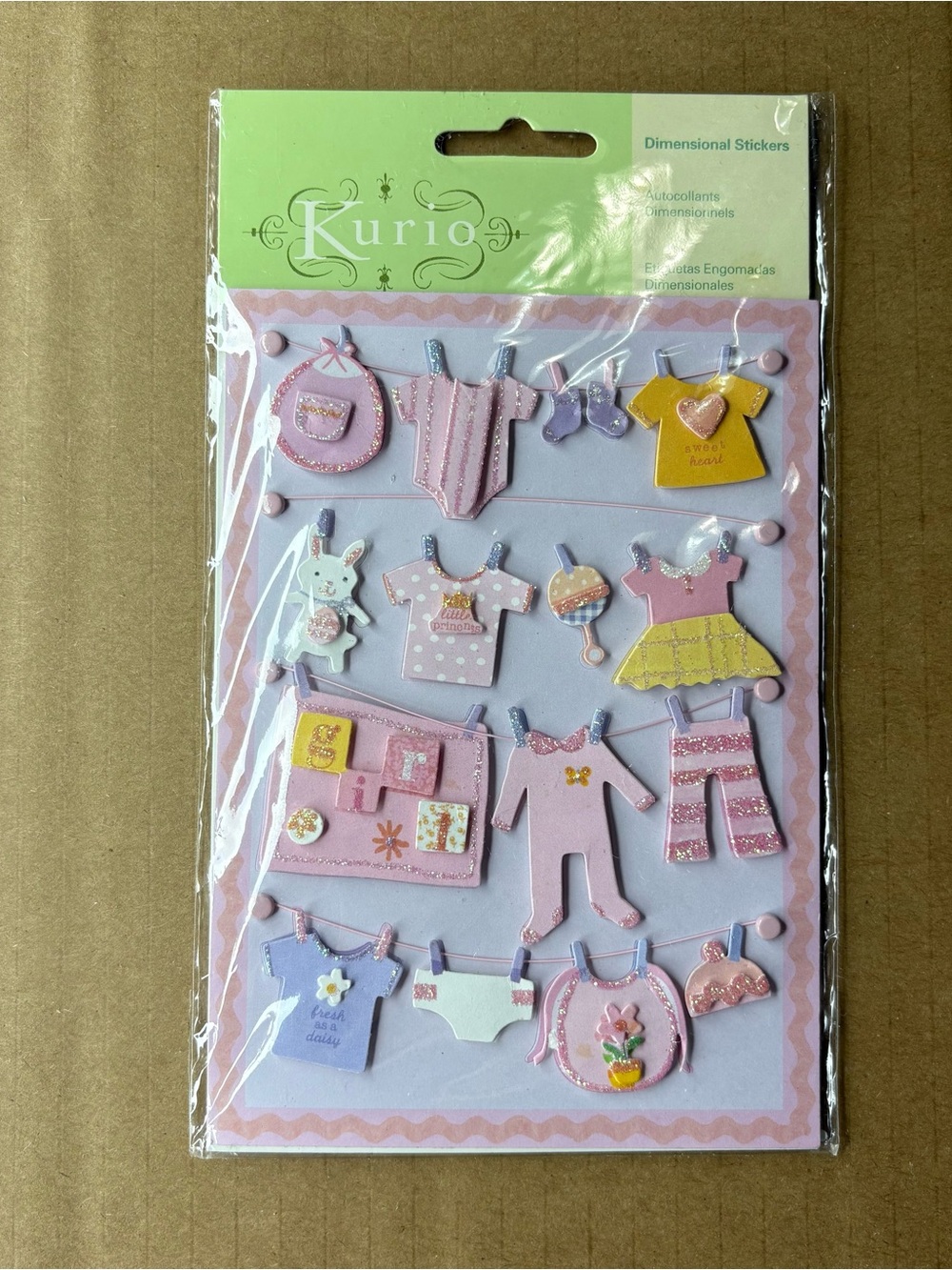 NWT Kurio K & Company Michaels Patty Cake Girl Images Dimensional Stickers Sheet